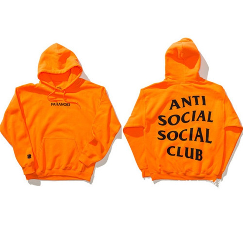 orange paranoid hoodie