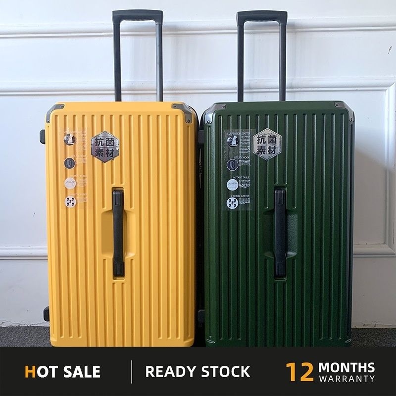【Free Shipping】Suitcase Female 32 Inch Universal Wheel Suitcase 36 Inch Ultra Light Trolley Case Zipper Checked Leather Case