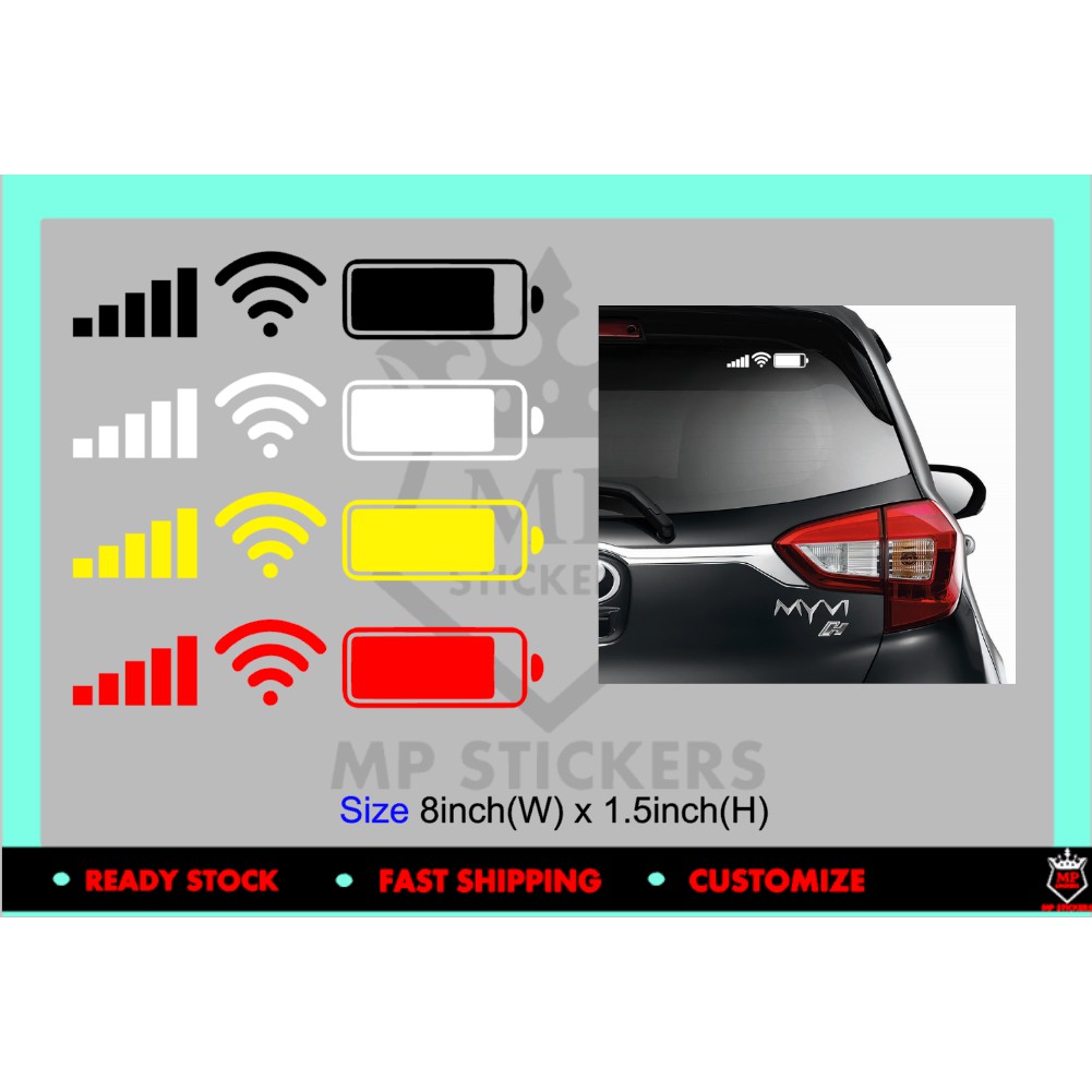 PHONE LINE WIFI BATTERY STICKER MYVI VIVA VIOS CITY CIVIC 