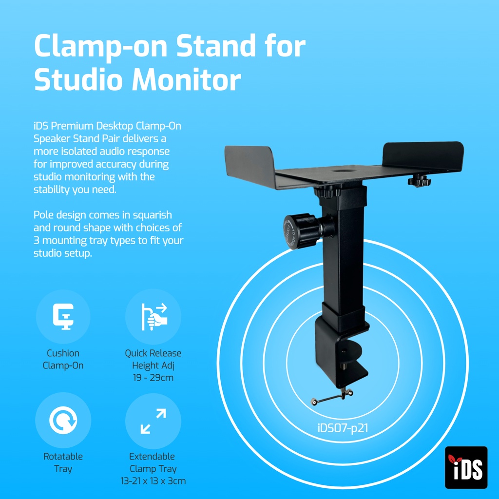 [iDS] Desktop ClampOn Studio Monitor Stand Speaker Stand Speaker Desktop Stand Studio Monitor
