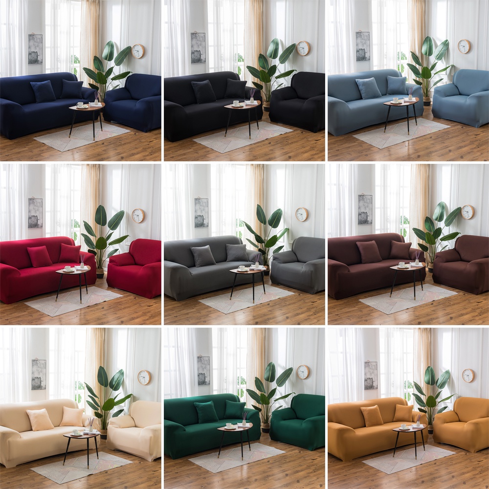 Elastic Sofa Cover Regular I shape sofa 1/2/3/4-seater Seat Cover Slipcover Set Anti-grab