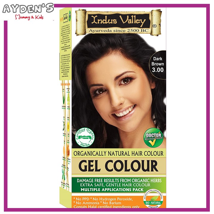 INDUS VALLEY Organic Gel Hair Color (Halal hair dye hair colour) Pewarna  Rambut | Shopee Singapore