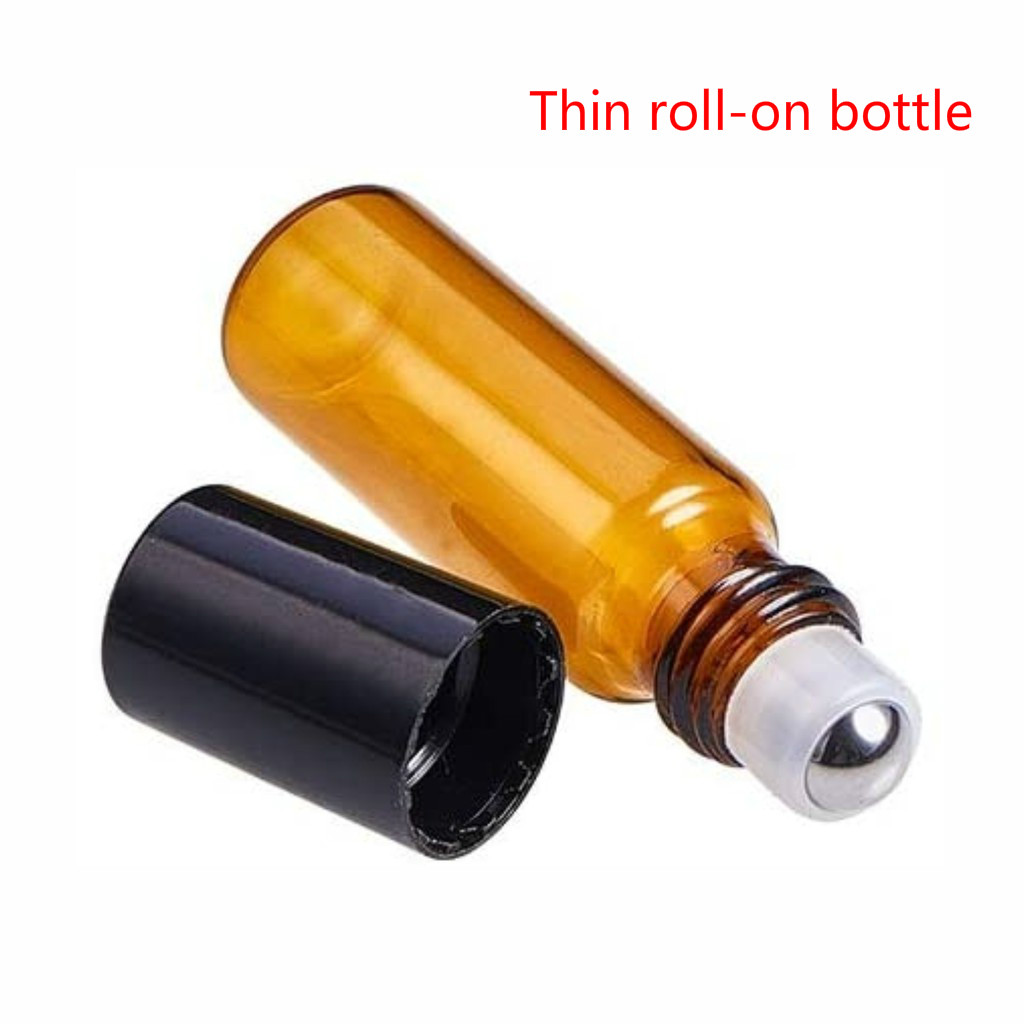 13/23 PCS/Set 5ml Amber Glass Roller Bottles Essential Oils Roller Bottles with Stainless Steel Roller Balls for Essential Oils/Other Liquids(With 1 Funnels, 1 Dropper, 1 Opener)