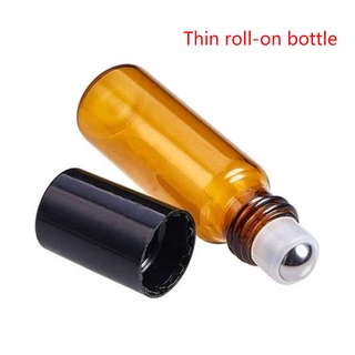 13/23 PCS/Set 5ml Amber Glass Roller Bottles Essential Oils Roller Bottles with Stainless Steel Roller Balls for Essential Oils/Other Liquids(With 1 Funnels, 1 Dropper, 1 Opener) #3
