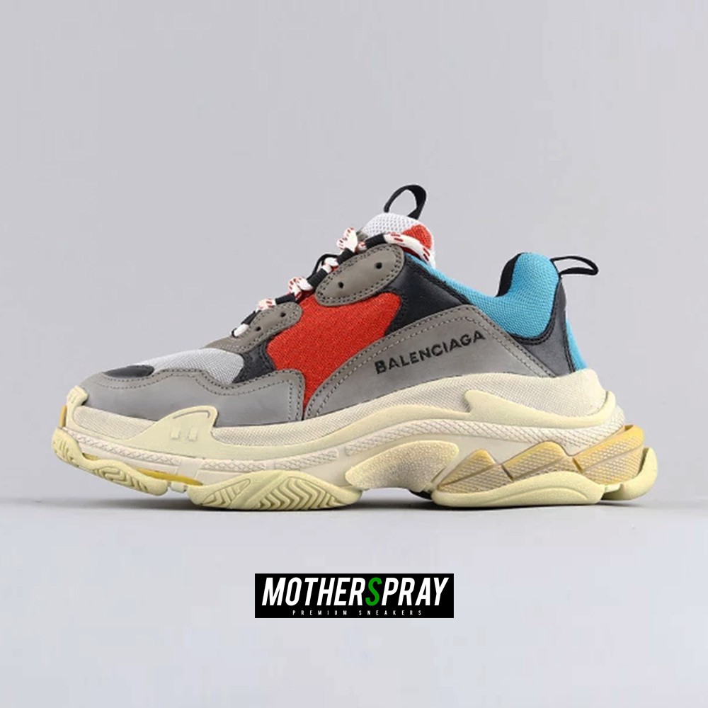 BALENCiAGA Triple S leather sneakers Selfridges com