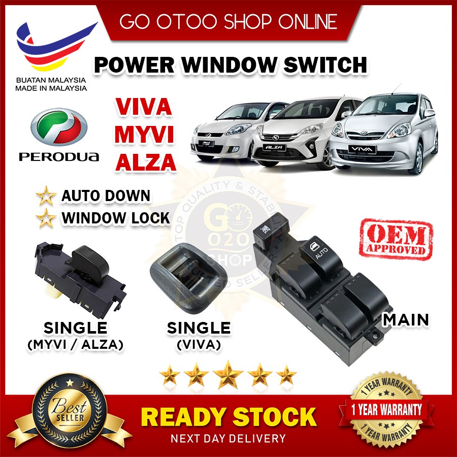 【Perodua MYVI / ALZA / VIVA】OEM Auto Down Main Power 