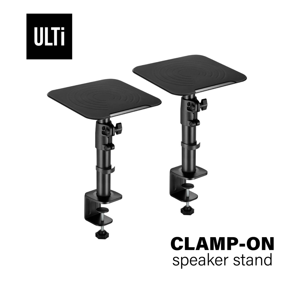 ULTi Desktop ClampOn Studio Monitor and Speaker Stand Set of 2