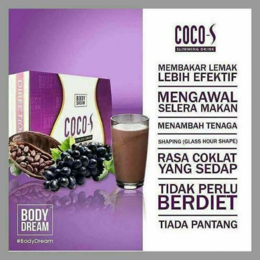 Fast Shipping Body Dream Coco S Slimming Hot Chocolate Drink Lose Weight Fast Without Strict Diet 15 Sachets Shopee Singapore