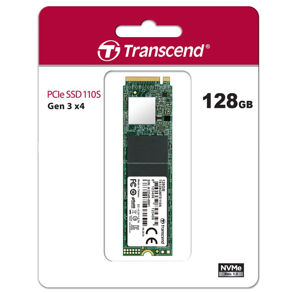 128G Transcend 5-Year Warranty State Drive TS128GMTE110S PCIe M.2