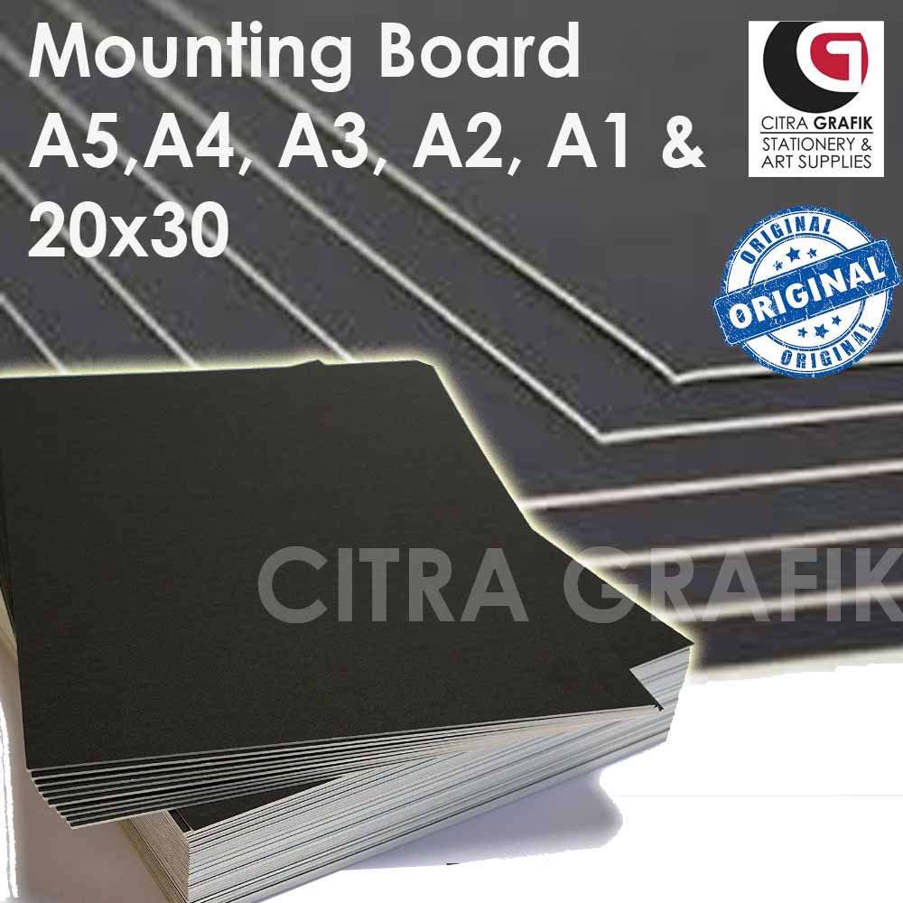 Mounting Board Colour Black White Size A5 A4 A3 A2 A1 20 X30 Shopee Singapore
