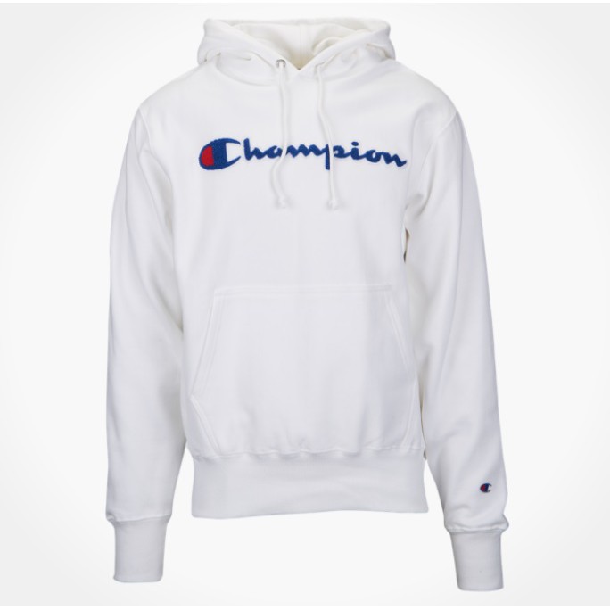 champion hoddie white