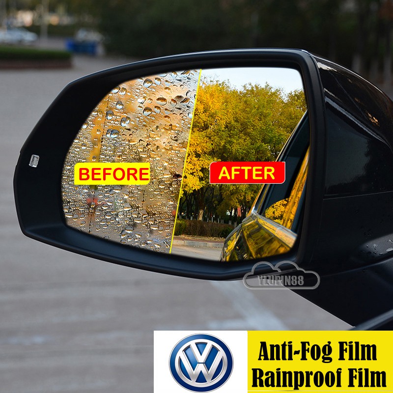 Volkswagen Car Anti Fog Side Mirror Sticker Side Rearview Mirror Waterproof Rainproof Window Film Protective Hd Clear For Vw Polo Golf Eos Jetta Passat Tiguan Bora Scirocco Lavida Sharan Santana Magotan