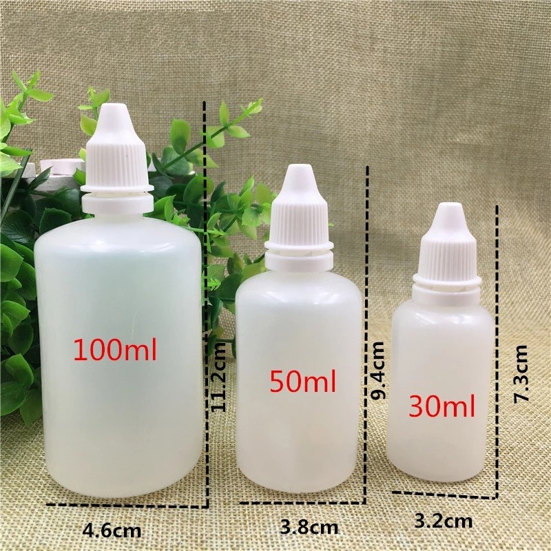 7 Size Empty Plastic Eye Drop Bottle/Squeezable Dropper Bottles/Refillable Travel Lotion Jar/Solvents Essence Sample Drop Container