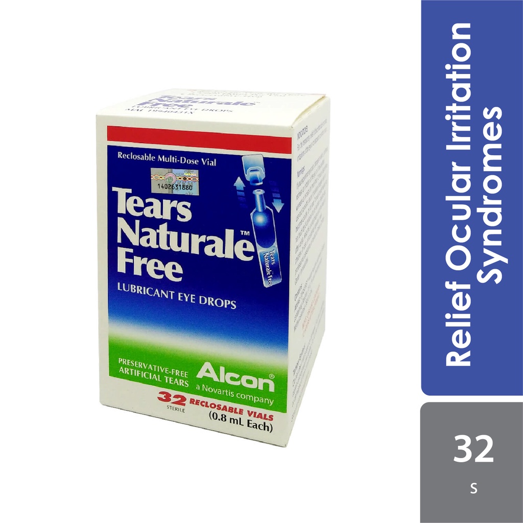 Alcon Tears Naturale Free Lubricant Eye Drops (32s) Exp. Date: 09/2022
