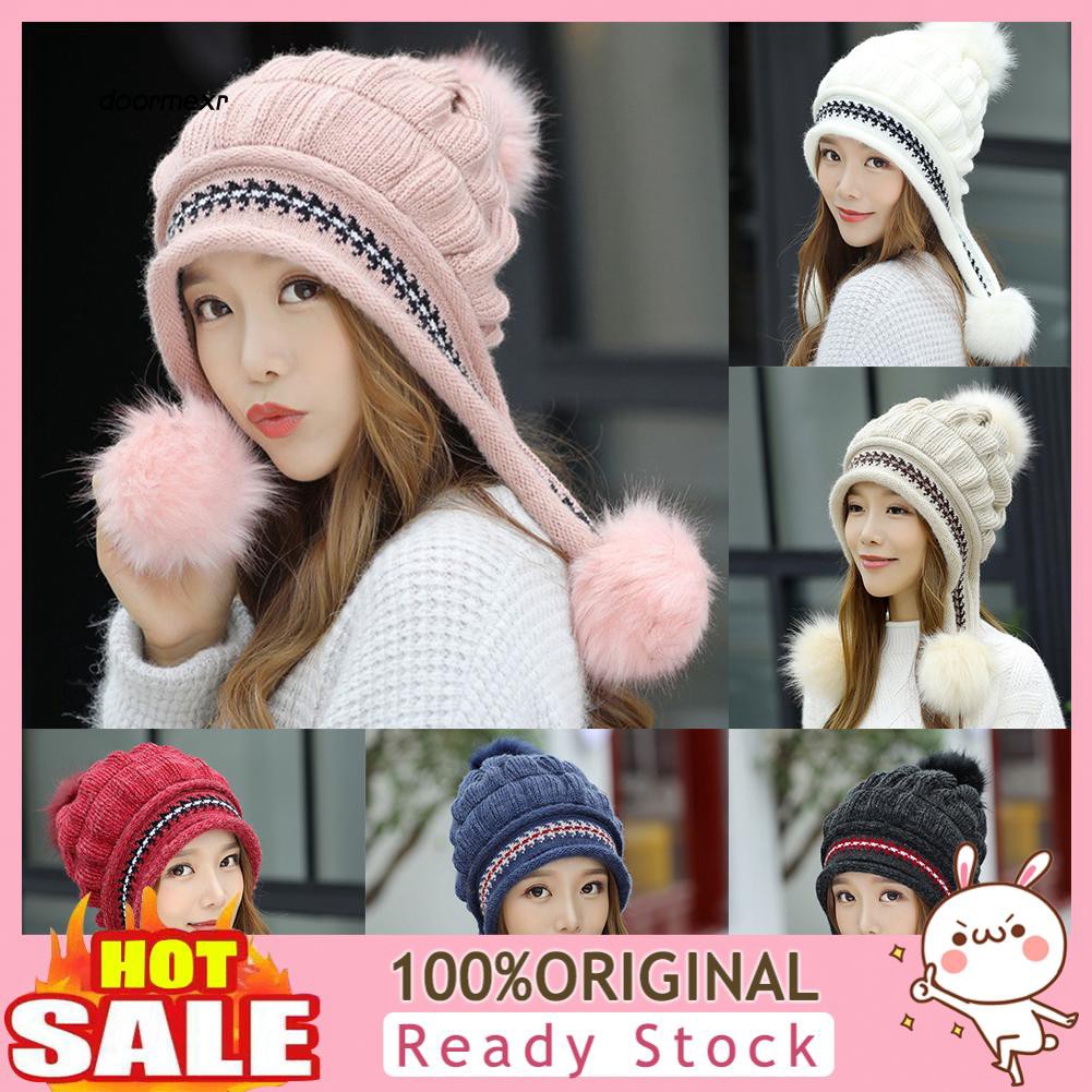 women's knit hat with ear flaps