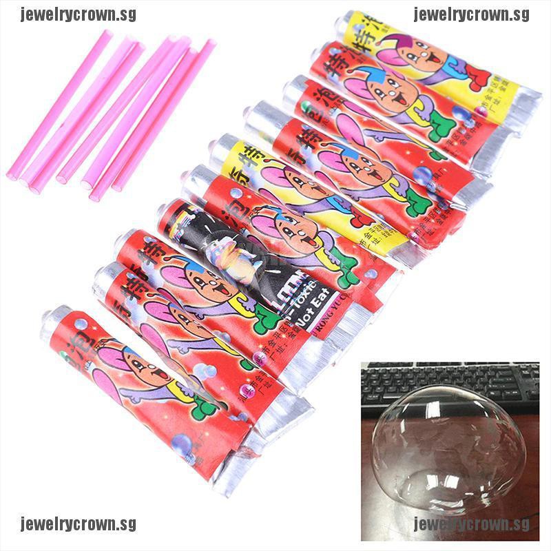 [Crown] 10Pcs Bubble Glue Kids Blowing Bubble Ball Toys for Children