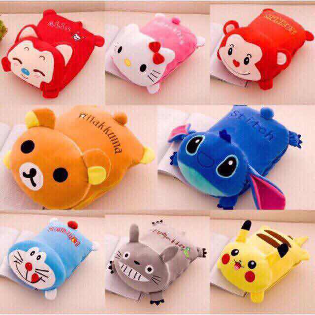 TNC 2 in 1 Pillow Blanket Fashion Cute Pillow With Blanket Inside, Portable Blanket & Pillow Kids