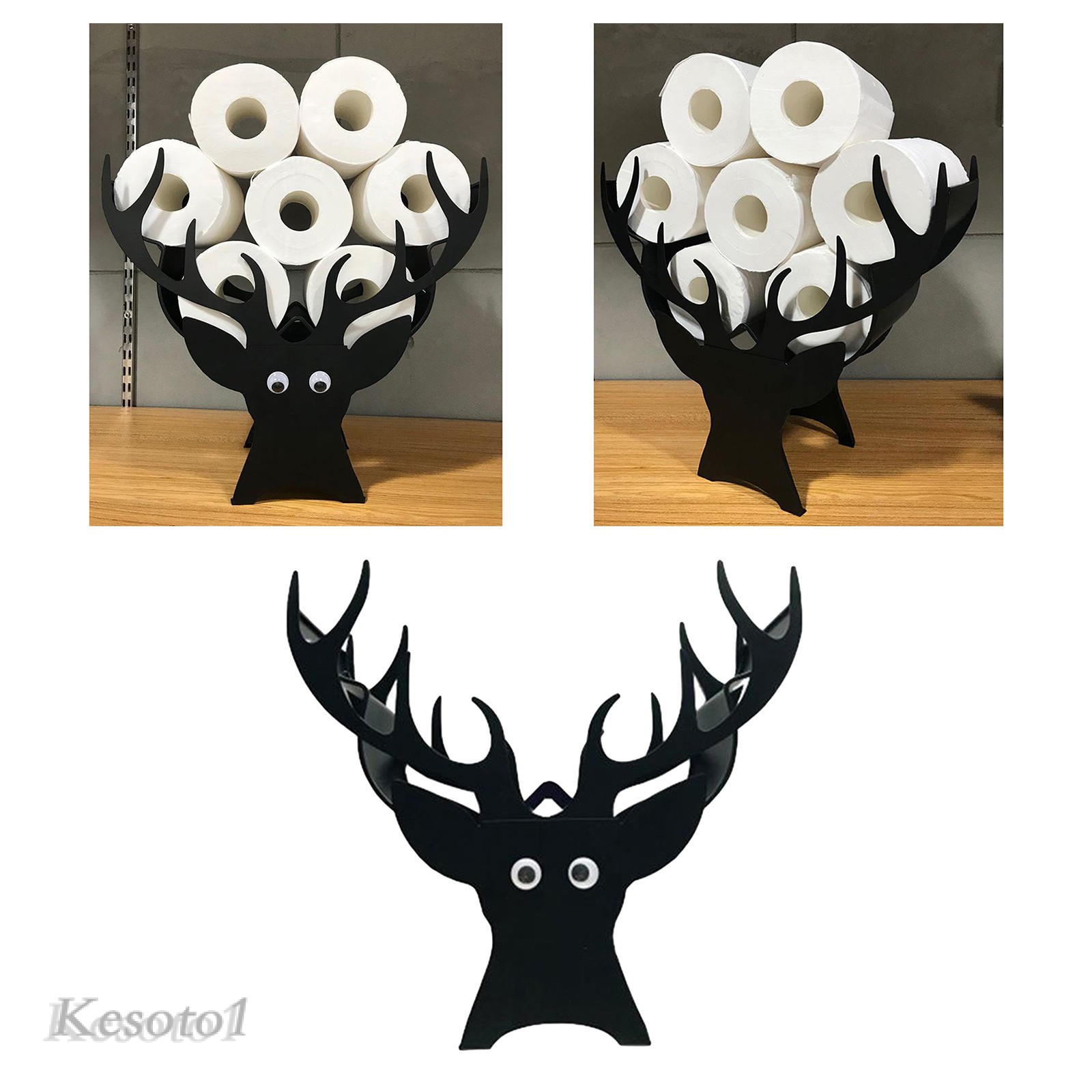 Kesoto1 Novelty Toilet Roll Holder Tissue Storage Animal Cute Deer Bathroom Accessories Decorative Home Decor Indoor Bath Room Loo Roll Holder Shopee Singapore