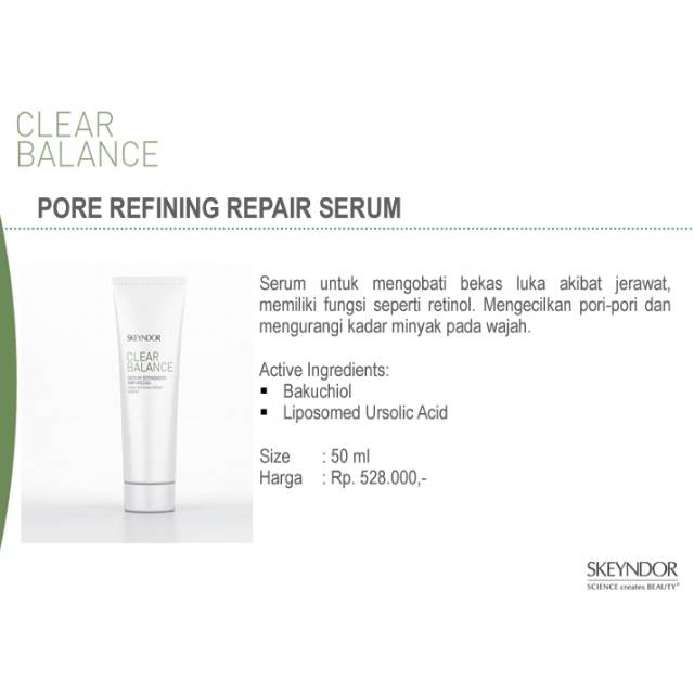 skeyndor pore refining repair serum