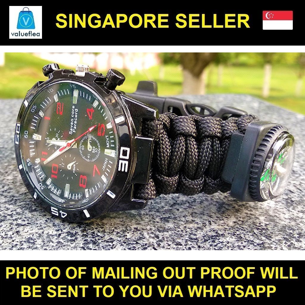 watch with paracord wristband