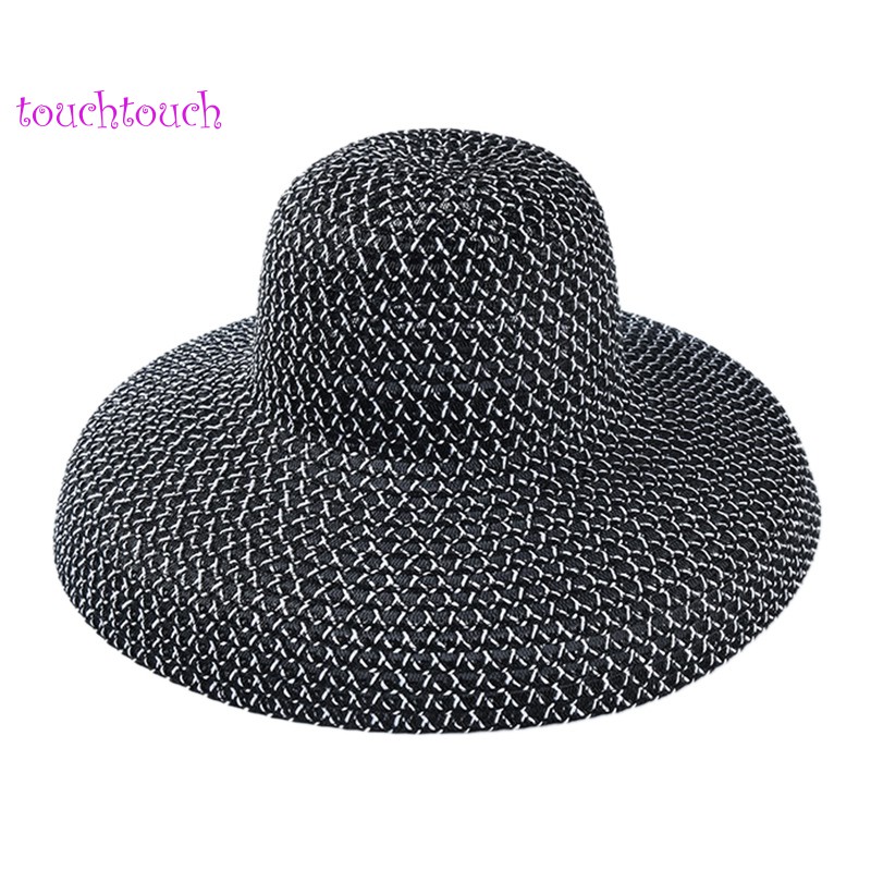 big round black hat