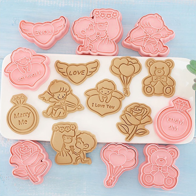 3D Cartoon Cookie Cutters Set Valentines Day Biscuit Mold DIY Fondant  Decorating | 3d Cartoon Cookie Cutters Set Valentines Day Biscuit Mold Diy  Fondant Decorating 