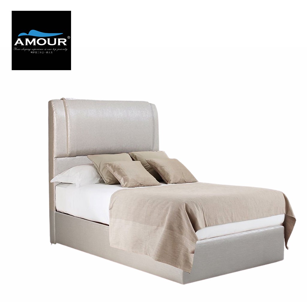 Pu Leather Bed Frame Queen Size, Ivory Leather Bed Frame