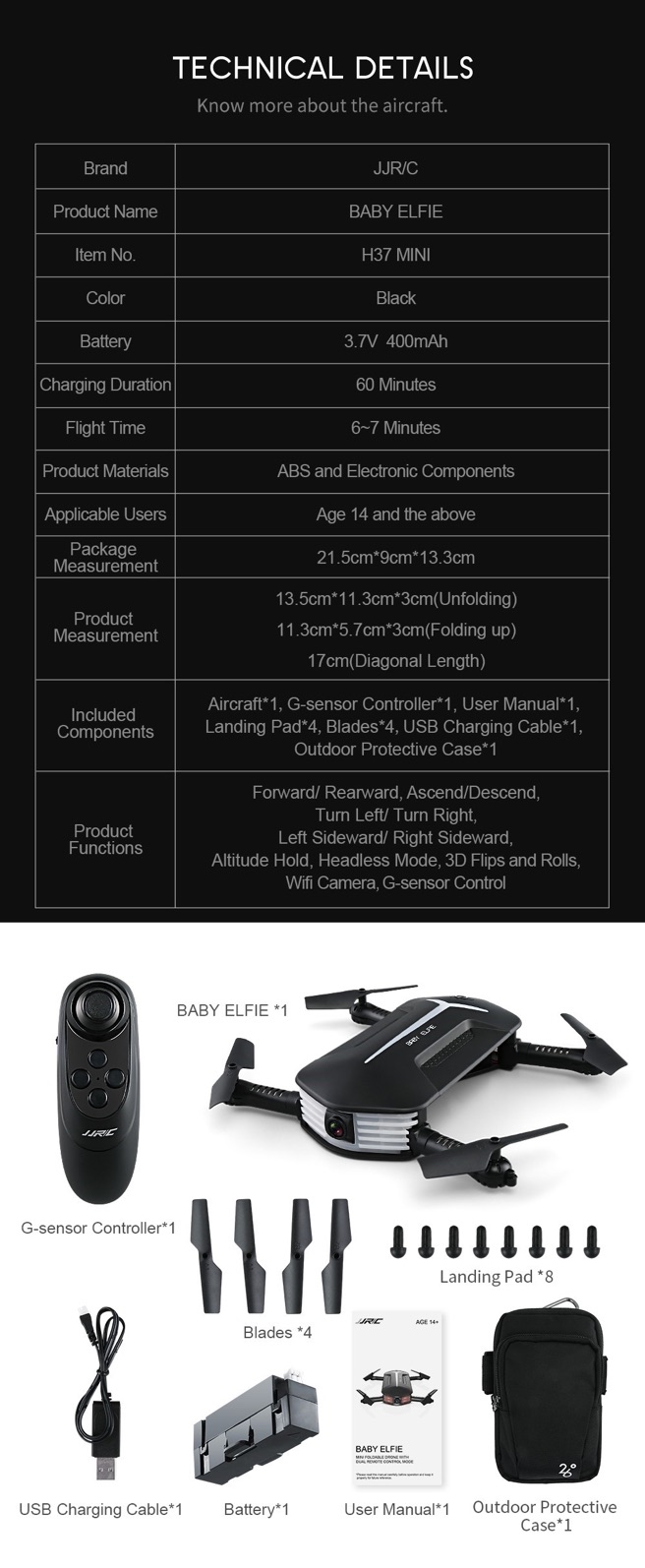 baby elfie drone manual