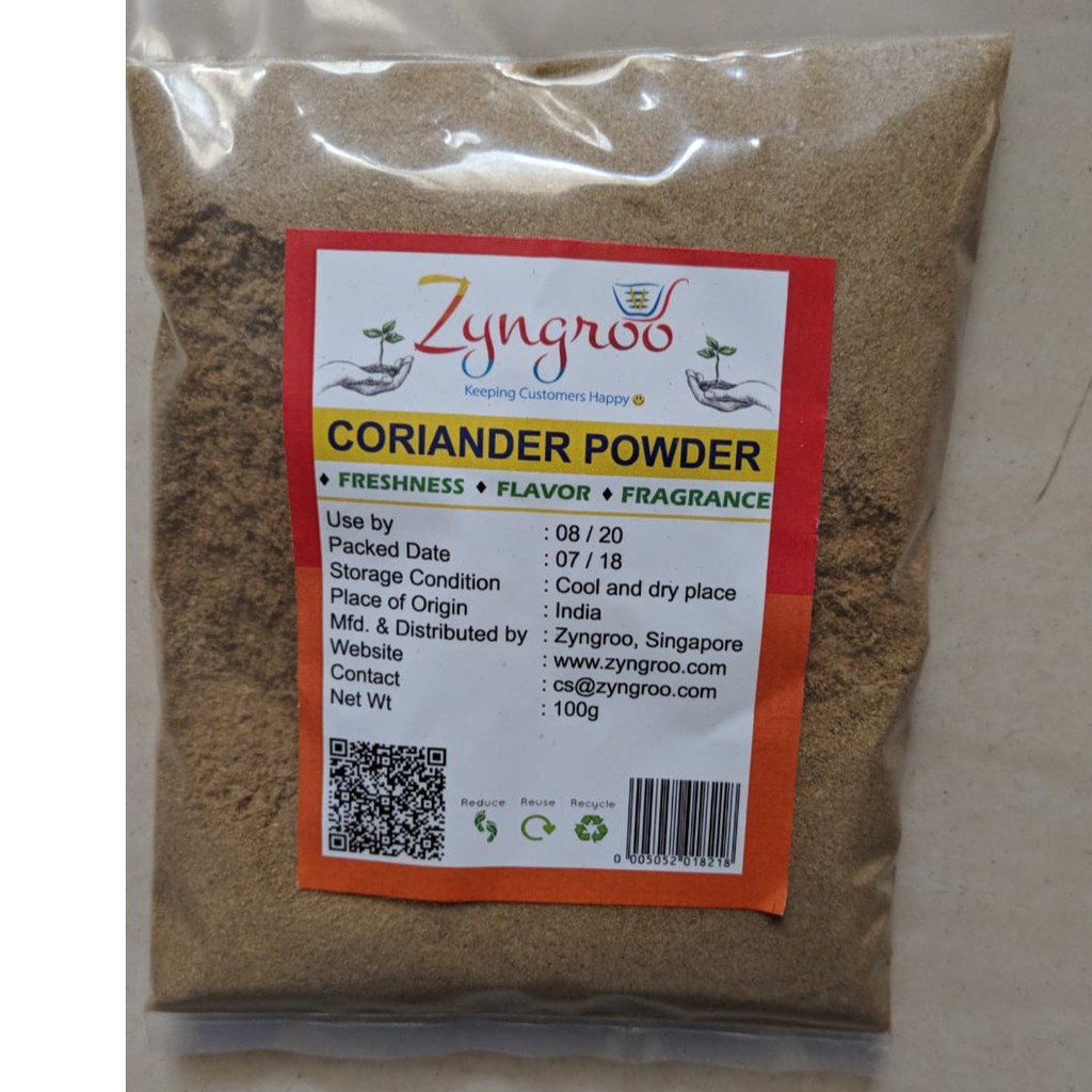 Coriander Powder Dhaniya Powder 100 Grams Shopee Singapore