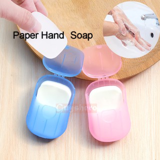 [Same Day Ship]Disposable Soap Paper Hand Washing Tablets Boxed Holder Portable Easy Take for Travel Hand Soap Alternatives