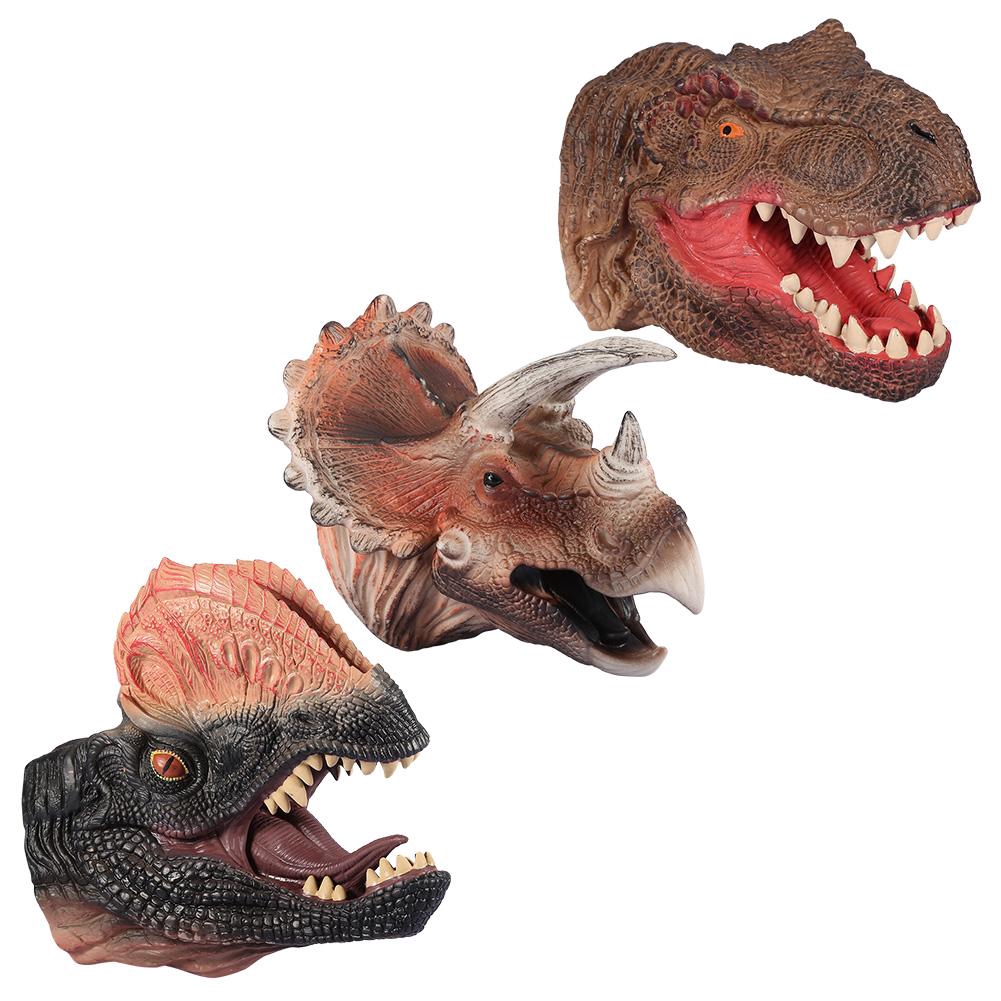 Dilophosaurus Dinosaur Head Gloves Toys Puppet Parent-child toy cosplay tool