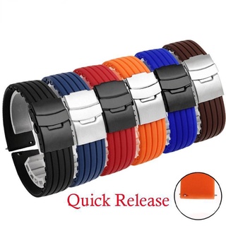 Tires Pattern Strap Watch Band Quick Release Silicone Rubber Watchstrap 18/20/22/24 Mm Sports Bands for Samsung Active