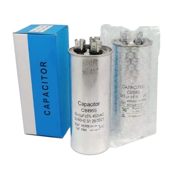 Cbb65 Aluminum Housing Capacitor Round Capacitor 440vac Voltage Oil Used In Air Conditioner 