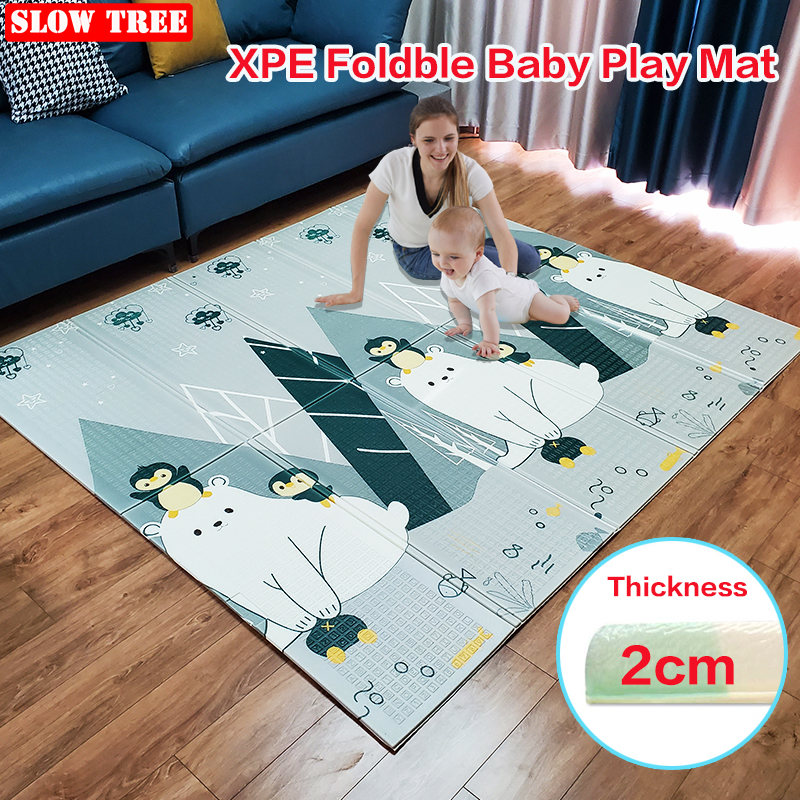 ChanYYw Floor Rug Kids Bedroom Carpet 90cm Cotton Panda Deer Baby Infant Play Game Crawling Mat Nursery Floor Cover Blanket Room Decor Tiger 
