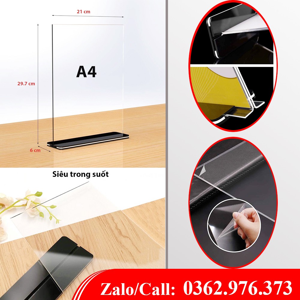Menu A4, A4 mica shelf, A4 mica board, A4 desktop mica table, A4