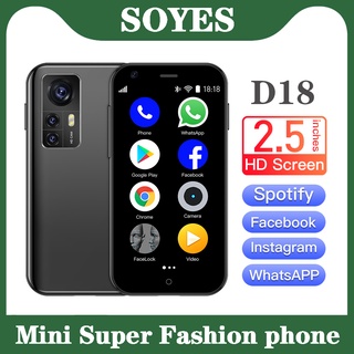 SOYES D18 Super Mini 3G Smartphone 2.5Inches 1GB RAM 8GB ROM Dual Sim Android 700mAh WIFI Bluetooth Googles Play Mobile Phones