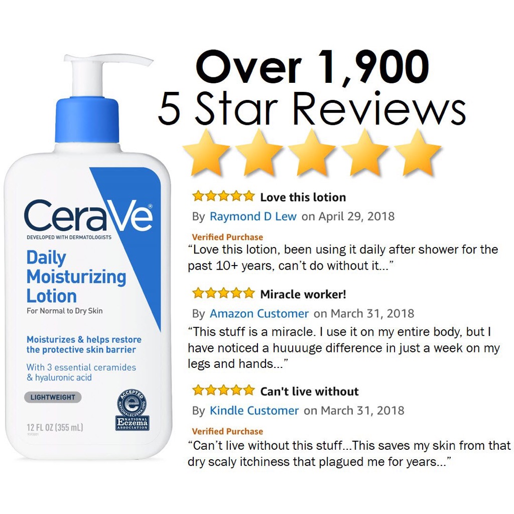cerave daily moisturizing lotion before and after