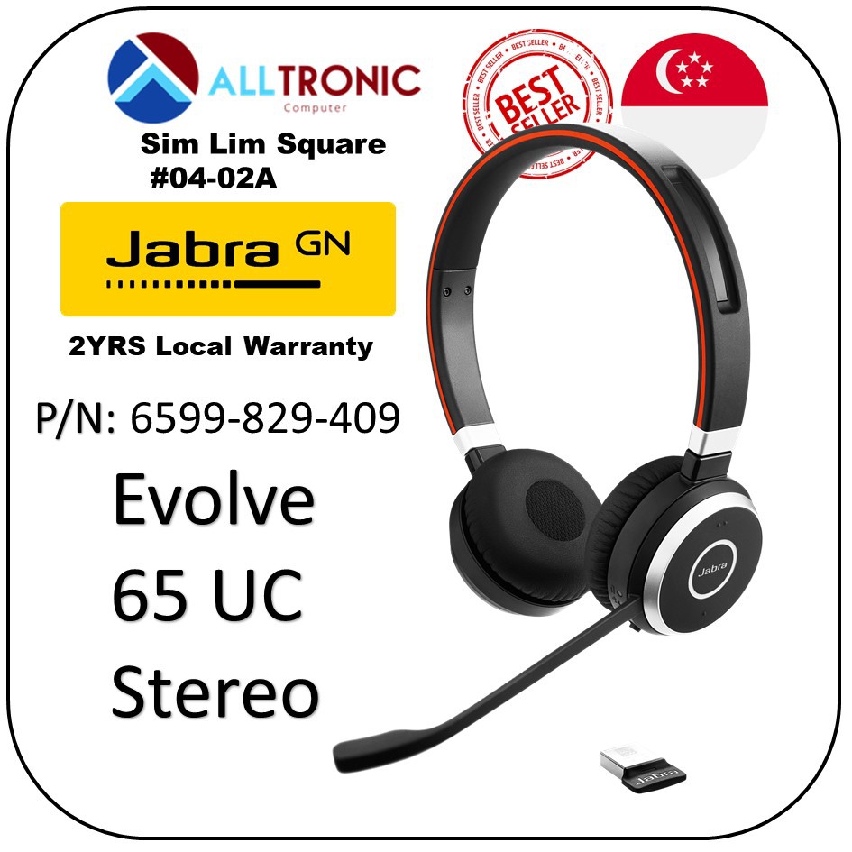 jabra evolve 65 uc stereo wireless bluetooth