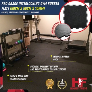 Pro-Grade Interlocking High Density Rubber Gym Flooring Mat with 03 Years Defect Warranty **Premium** Quality