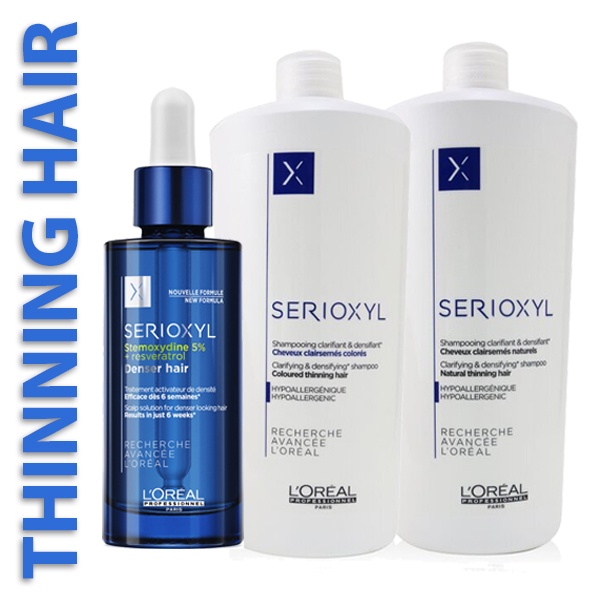 Hair Loss Tonic Thinning* Loreal Professional SERIOXYL Hair Thinning Denser  Serum Shampoo 1000ml | Shopee Singapore