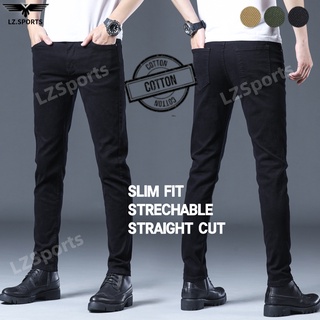 Image of Stretchable Cotton Slim Fit Jeans Denim Pants 201/28-40 Work Casual