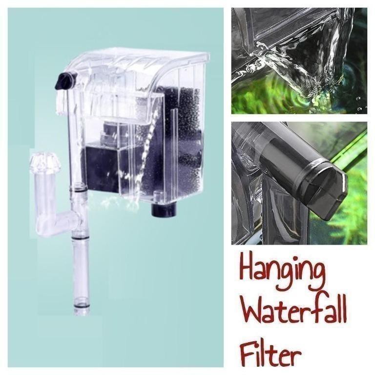 Waterfall water filter air circulation 