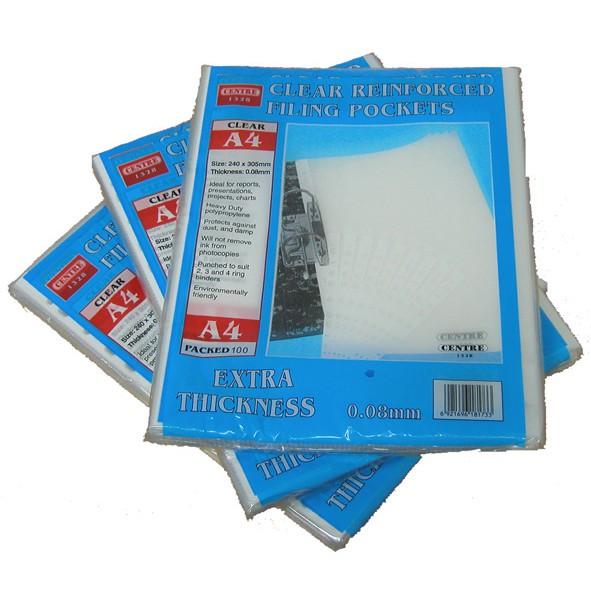 11-Hole A4 Clear Sheet Protector 0.06mm/ 0.08mm/ 0.1mm Thickness [Copy Safe 100s per box]