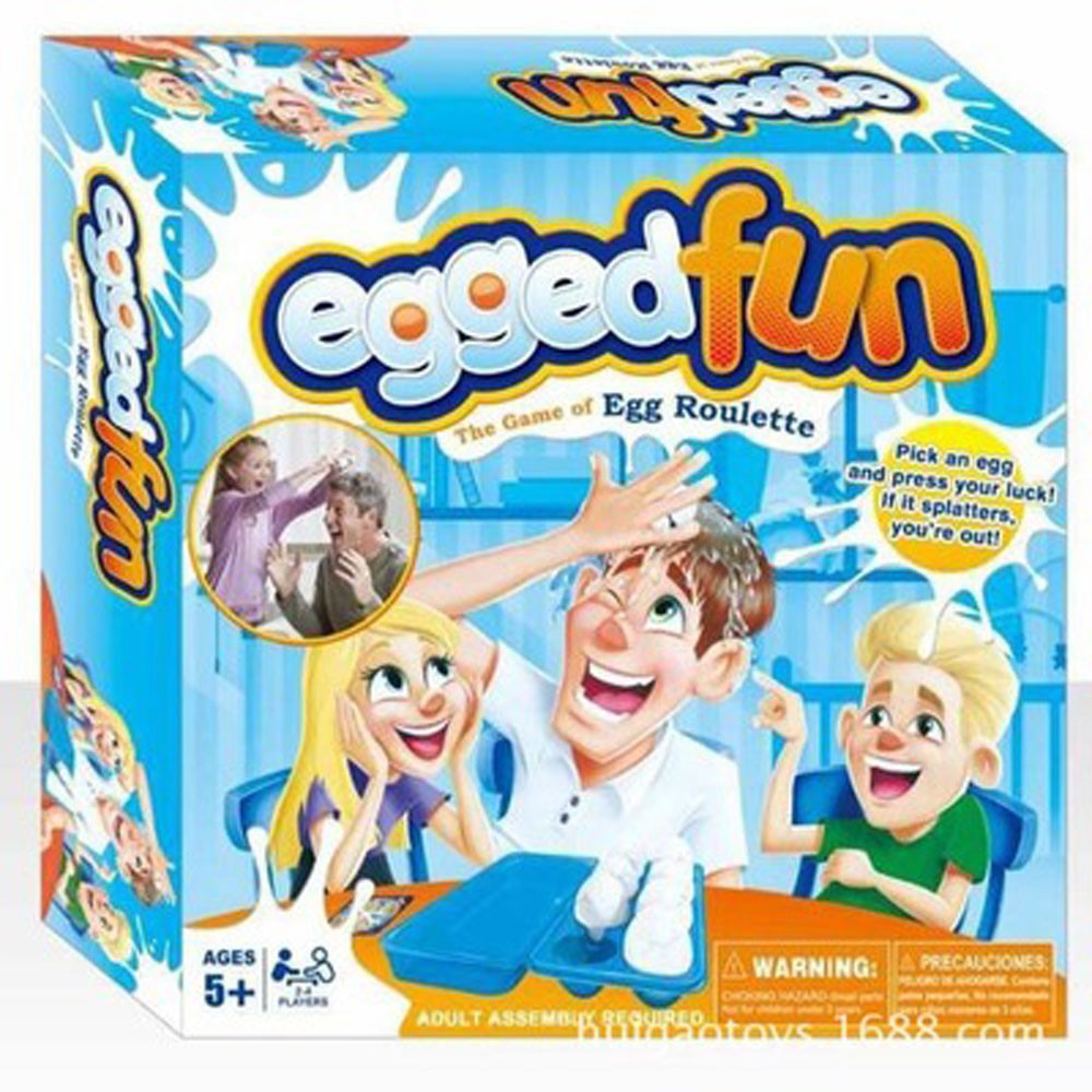 NEW EGGED ON GAME FAMILY BOARD PARTY ADULTS KIDS FUN WET HEAD TOY EGG YOUR FACE 