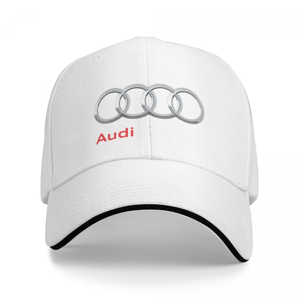 White Wesport Embroidered Logo Solid Color Adjustable Baseball Caps for Men and Women Travel Cap Racing Motor Hat Fit Audi 