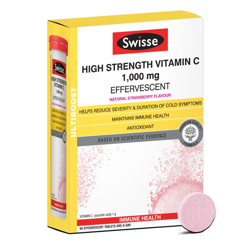 Swisse Ultiboost High Strength Vitamin C 1000mg Effervescent 60 Tablets Shopee Singapore
