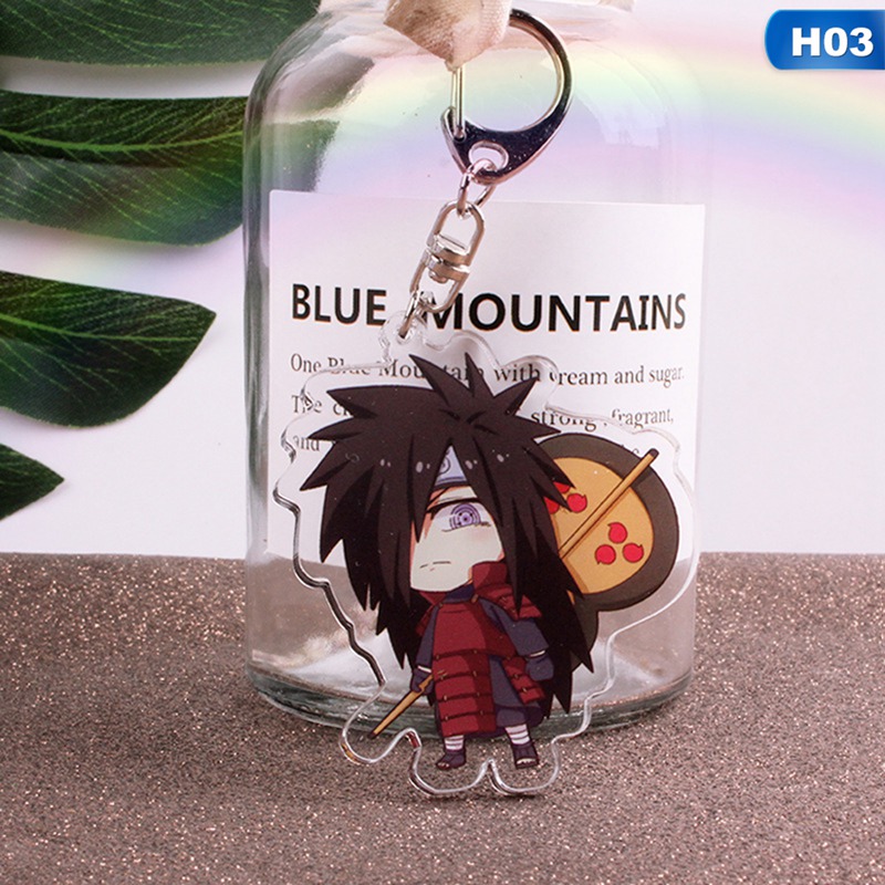 Naruto Hyuga Hinata Acrylic Keychain Key Ring Two Faces Bag Ornament