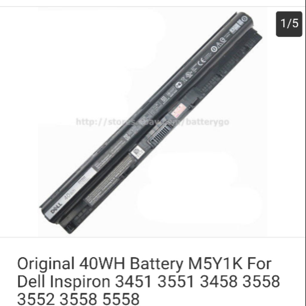 Original 40wh Battery M5y1k For Dell Inspiron 3451 3551 3458 3558 3552 3558 5558 Shopee Singapore