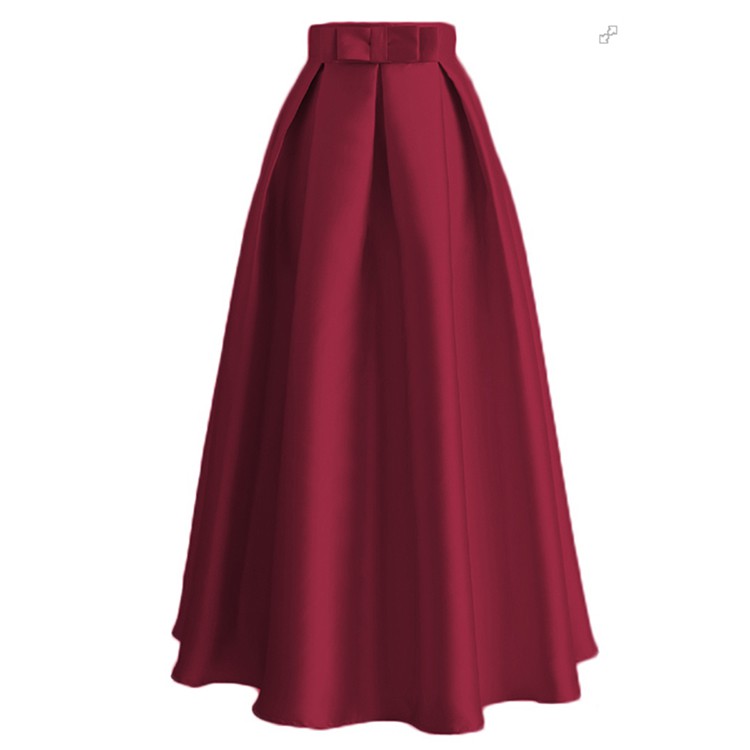 maroon long skirt