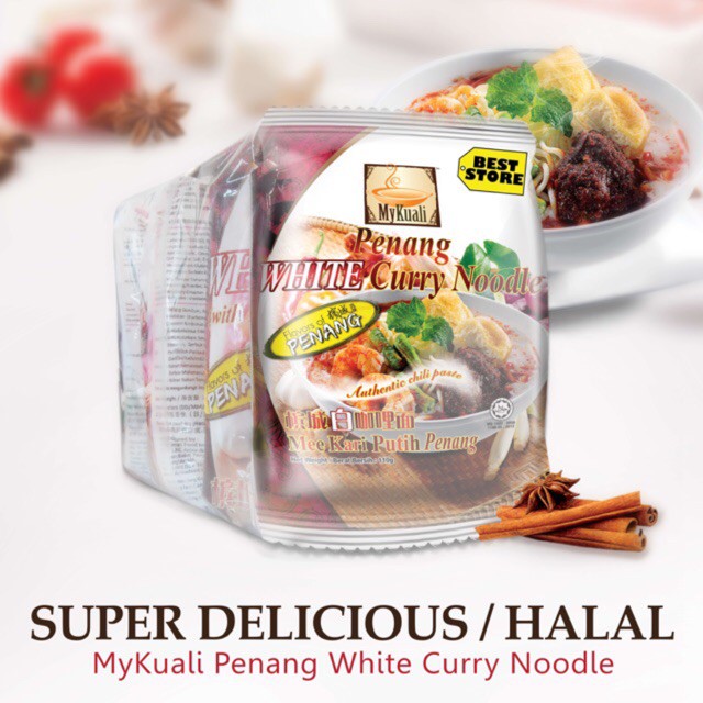 Fsc Mykuali Penang White Curry Noodle 110gm X 4 Pieces X 3pkt Shopee Singapore